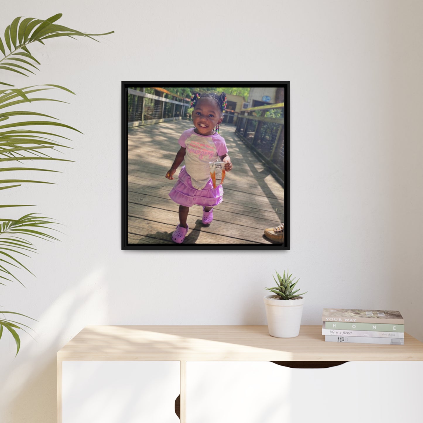 Custom Canvas Artwork with Black Frame