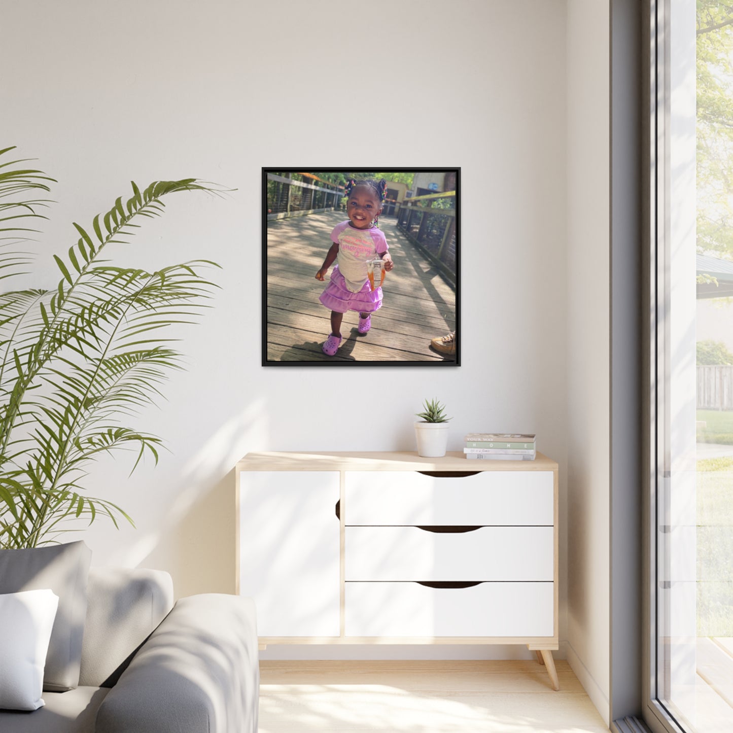 Custom Canvas Artwork with Black Frame
