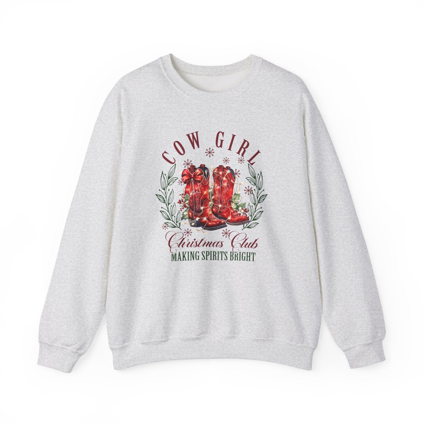 Cowgirl Christmas Club Boots Sweatshirt