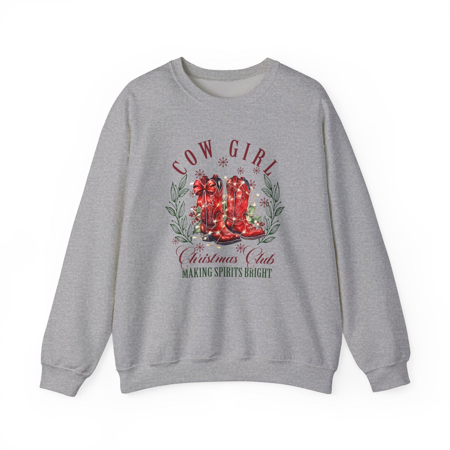 Cowgirl Christmas Club Boots Sweatshirt