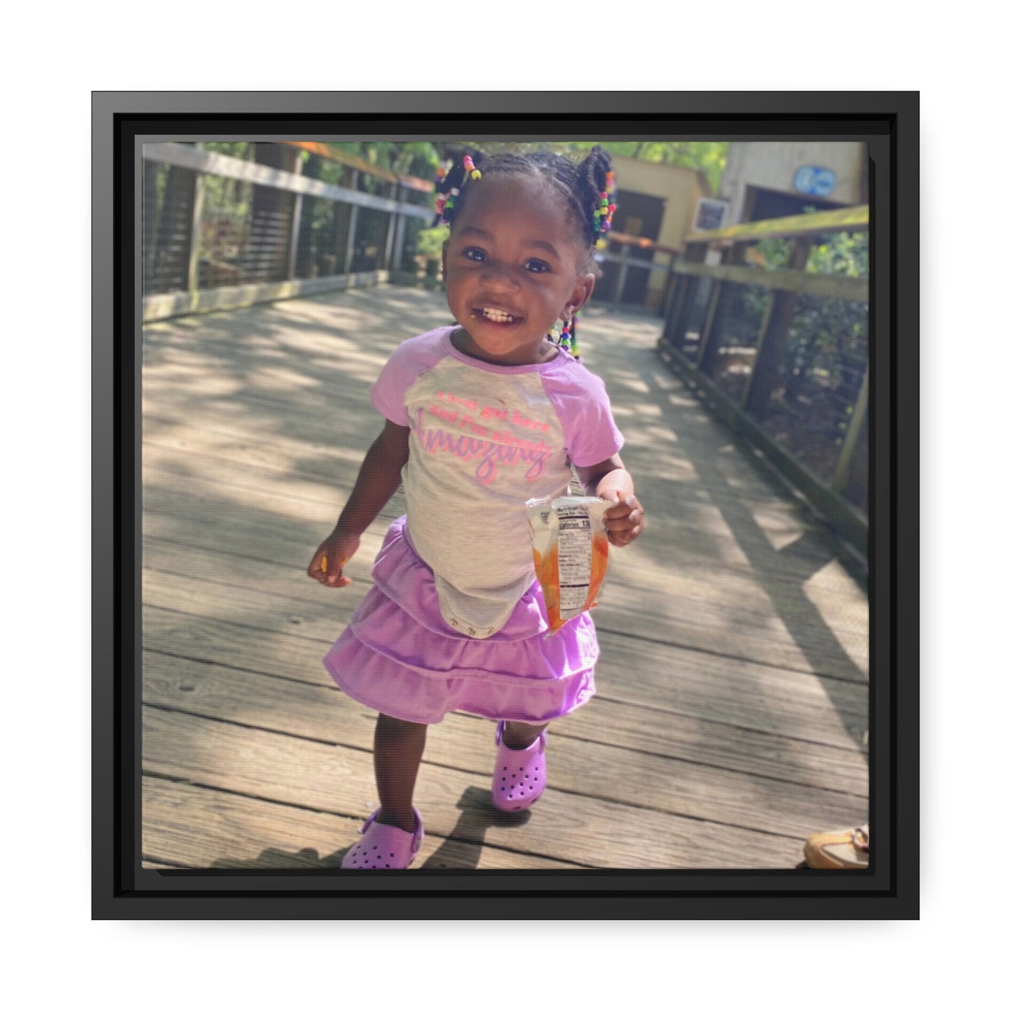 Custom Canvas Artwork with Black Frame