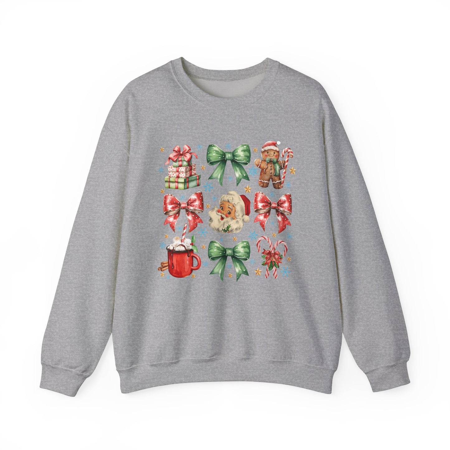 Books, Hot Chocolate, Santa, Candy Cane and Gingerbread Sweatshirt