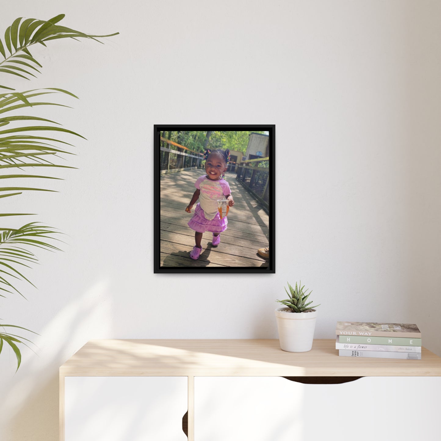 Custom Canvas Artwork with Black Frame