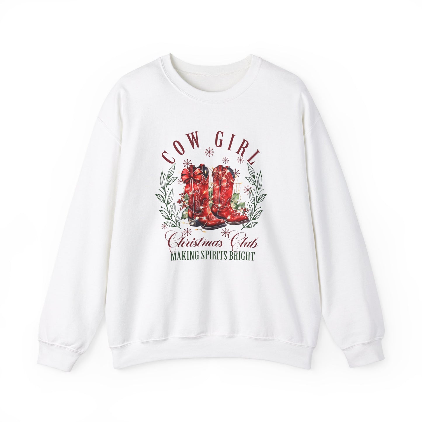 Cowgirl Christmas Club Boots Sweatshirt