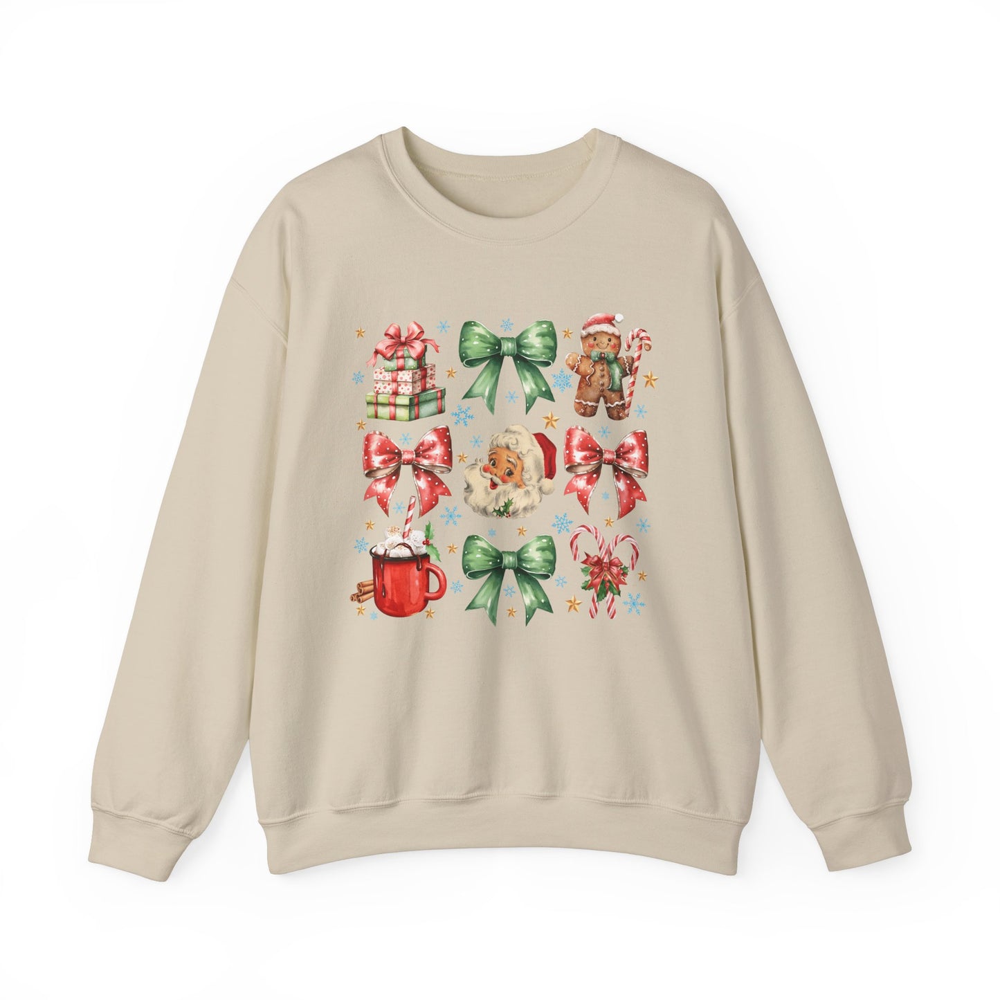 Books, Hot Chocolate, Santa, Candy Cane and Gingerbread Sweatshirt