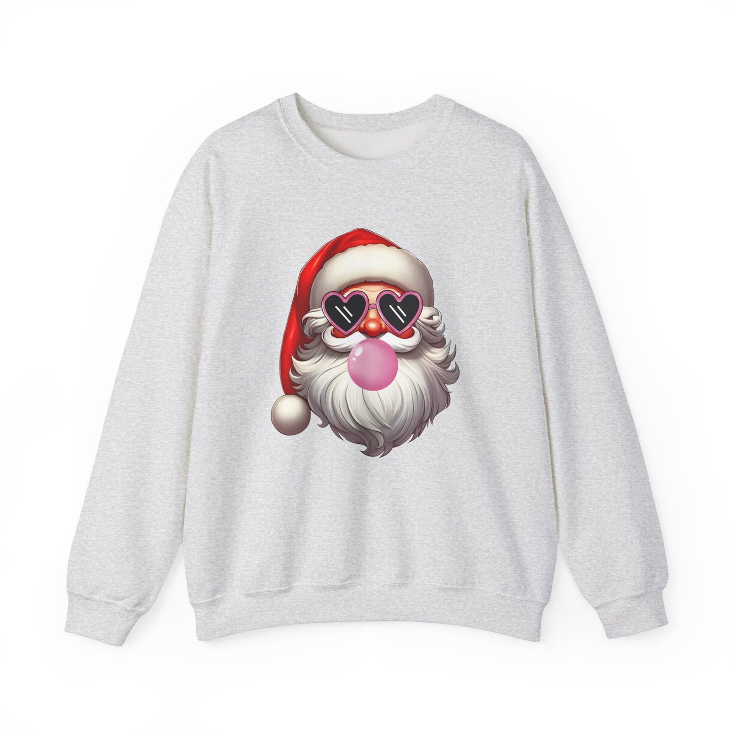 Cool Santa with Shades and Bubble Gum Design Sweatshirt