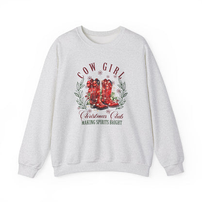 Cowgirl Christmas Club Boots Sweatshirt