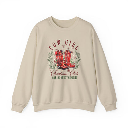 Cowgirl Christmas Club Boots Sweatshirt