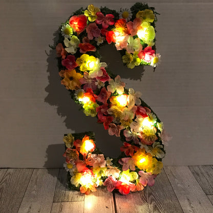 Floral Light Up Letter