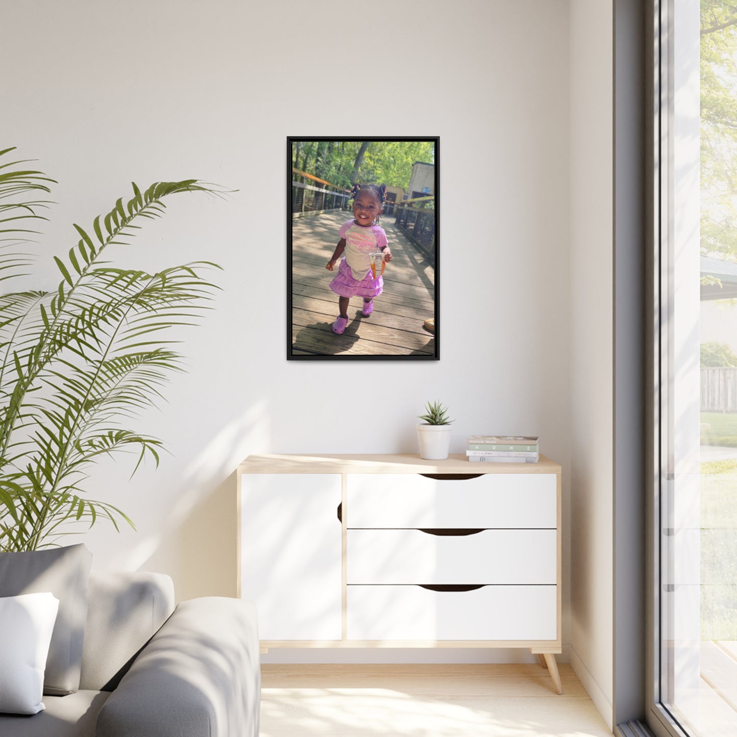 Custom Canvas Artwork with Black Frame