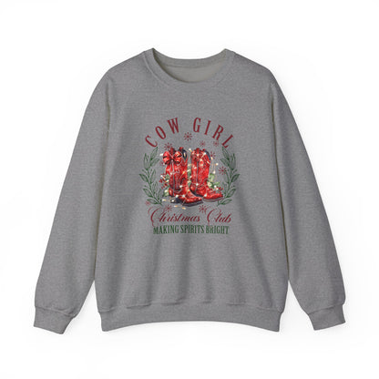 Cowgirl Christmas Club Boots Sweatshirt