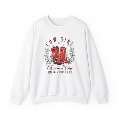 Cowgirl Christmas Club Boots Sweatshirt