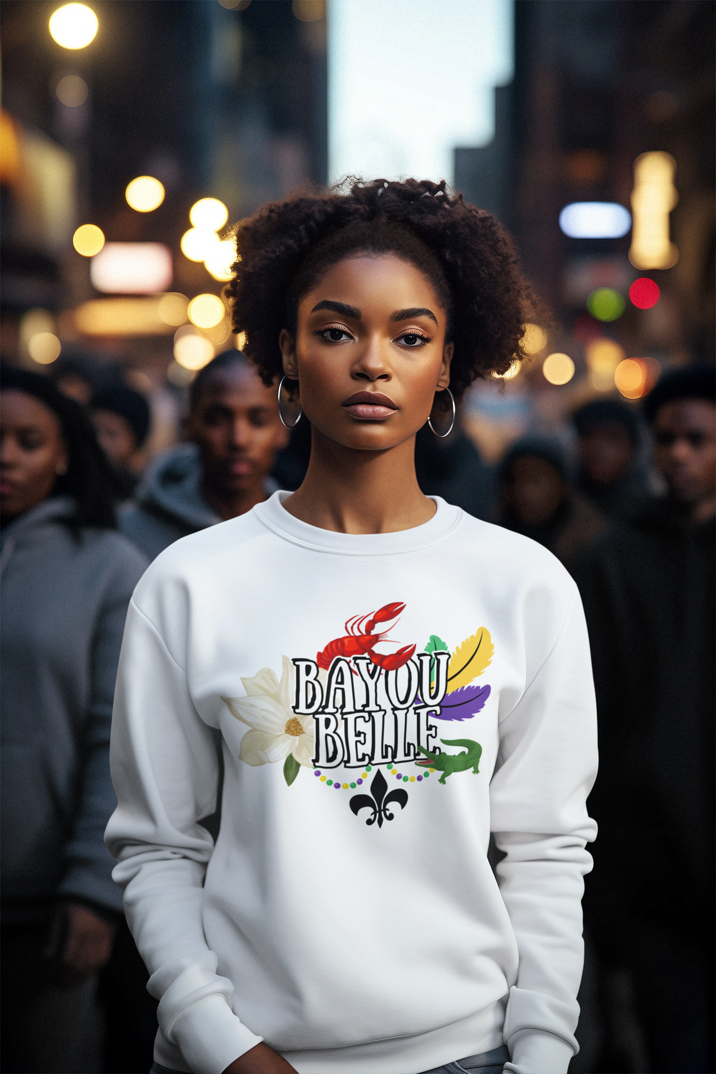 Bayou Belle Louisiana Culture Crewneck Sweatshirt